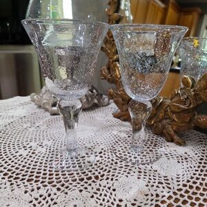 Elegant Clear Glass Goblets